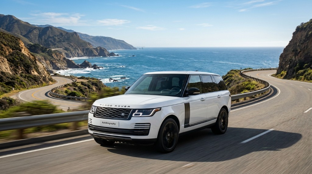 해안 도로를 달리는 SUV