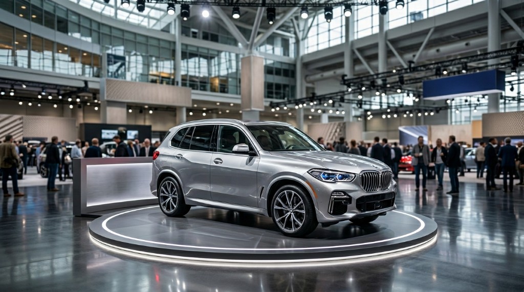 전시장에 전시된 프리미엄 SUV